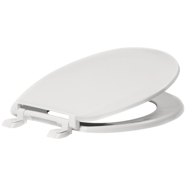 Mansfield Round Closed Front White Plastic Standard Toilet Seat MP1200