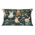 thumbnail image 3 of Designart "Rabbit Forest Adventure IV" Animal Throw Pillow - Farmhouse Pillow For Couch - Insert And Pillows Covers For Bedroom Decor, 3 of 5