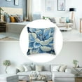 thumbnail image 6 of BANET Blue and Beige Colorful Flower Decorative Pillow Cover for Bedroom Sofa 22x22in, 6 of 8
