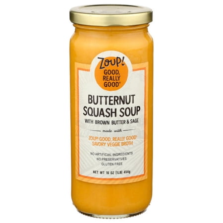 Zoup Fresh Soup Company Butternut Squash Soup With Brown Butter & Sage Made With Savory Veggie Broth 16 oz Package May Vary