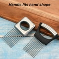thumbnail image 6 of Stainless Onion Onion Fork Vegetables Fruit Slicer Tomato Cutter Cutting Safe Aid Holder Kitchen Accessories Tools  Style two, 6 of 9
