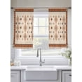 thumbnail image 5 of Boho Geometric Sheer Curtains 54 Inch Length 2 Panels Set, Country Ethnic Nation Abstract Motifs Voile Window Treatment Rod Pocket Short Kitchen Curtains Drapes for Bedroom 52"x54"x2, 5 of 7