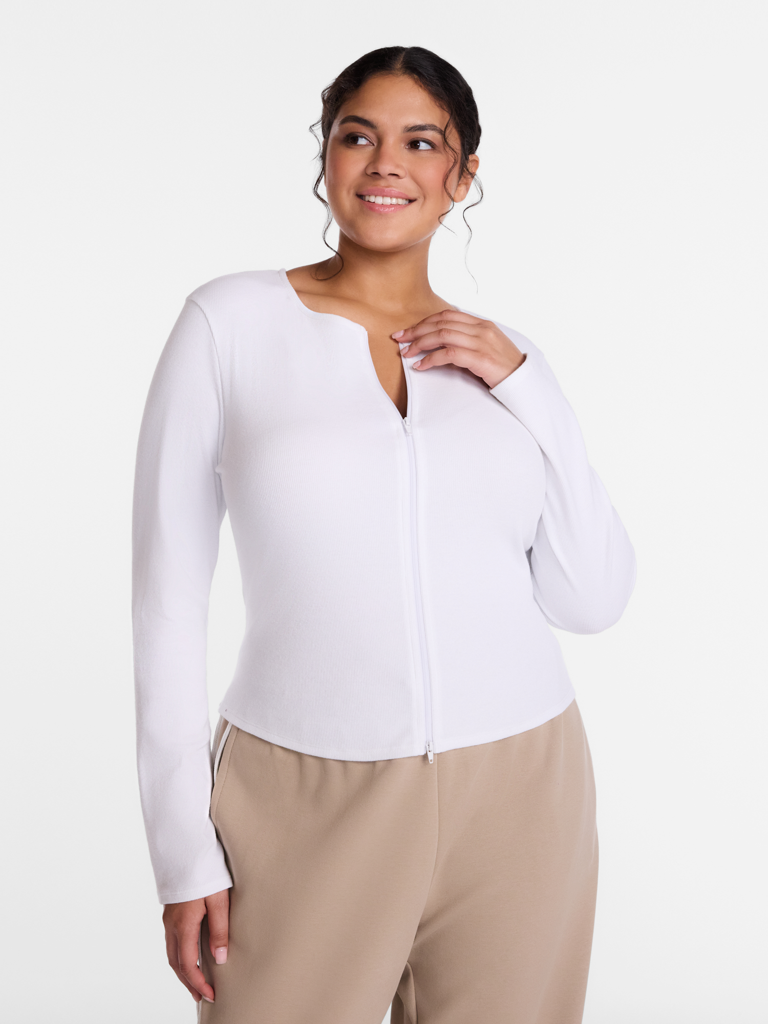 Avia Women's Ribbed Zip Front Cardigan photo 2