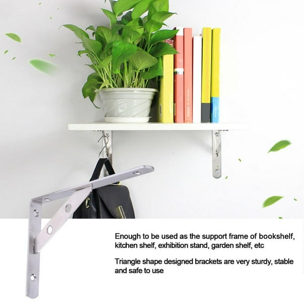 Mgaxyff 1 Pair Stainless Steel L Shaped Wall Mounted Shelf Brackets Support Frame Home Hardware Bracket Com - Wall Mounted Shelf Brackets Mgaxyff 1 Pair Stainless Steel L Shaped Wall Mounted Shelf Brackets Support Frame Home Hardware Bracket Com - Wall Mounted Shelf Brackets