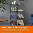 thumbnail image 6 of Basics 6-Cube Wire Grid Stackable Storage Organizer, Metal Shelving Unit, No-Tool Assembly, 26"W x 38"H x 12.6"D, Black, 6 of 6