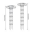thumbnail image 4 of 70.8inch Metal Garden Trellis, Rustproof Vertical Umbrella Trellis Wisteria Trellis, Tower Obelisk Garden Trellis, Outdoor Flower Support Stand Rack for Climbing Plants Flowers Vines Rose Moonflower, 4 of 8