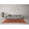 thumbnail image 3 of Ahgly Company Indoor Round Oriental Orange Industrial Area Rugs, 8' Round, 3 of 4