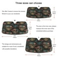 thumbnail image 5 of ALAZA Magic Skulls Windshield Sun Shade Car Foldable Visor Block UV Rays Protector 53"x23.5", 5 of 8