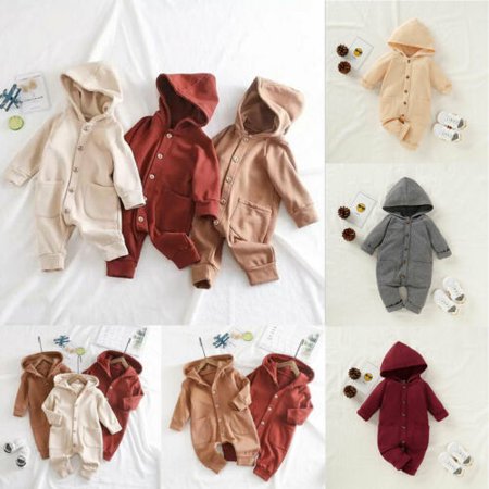 

Pudcoco Baby Boy Girl Kid Pocket Hooded Romper Autumn Cotton Clothes Set