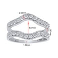 thumbnail image 2 of Round White Cubic Zirconia Solitaire Enhancer Guard Ring 14K White Gold Ring Size - 7, 2 of 3