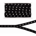thumbnail image 1 of Cinta de 5 yardas de cinta con botones a presión de metal negro de 3/4 de pulgada, cinta de costura con broches de presión plateados, ideal para monos, ropa, costura y manualidades., 1 of 6
