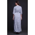 thumbnail image 2 of Bimba Robe Longue Imprimée en Rayonne à Graines et Feuilles de Frêne Européen, Taille Smockée, Fente Latérale, Robe pour Femme - Petit, 2 of 6