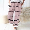 thumbnail image 2 of Timegard Womens Plus Size Pants Striped Straight Leg Elastic Waist Lounge Pants with Pockets Fall Travel, 2 of 5