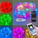 thumbnail image 1 of Cadena de luz mágica con cable de cuero, control de puntos por Bluetooth inteligente, cambio de color RGB, decoraciones navideñas impermeables para exteriores, 1 of 4
