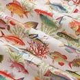 thumbnail image 4 of YIUME Men's Hawaiian Shirt Sea Ocean Fish Print Cotton Button-down Short Sleeve Aloha Shirt, 4 of 7