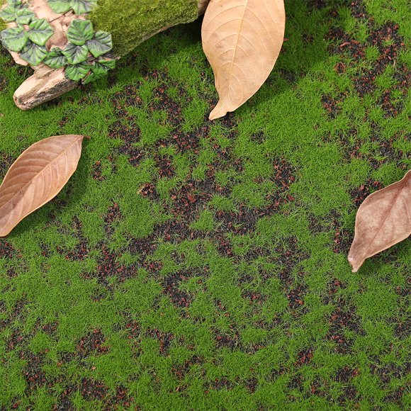 Mobutofu Green Artificial Moss Turf Rug Soft Faux Grass Mat for Natural Home and Office Decoration