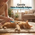 thumbnail image 4 of Dual Sided Shedding Blade for Cats & Dogs, Stainless Steel Shedding Blade Deshedding Tool, Curry Comb Pet Grooming Brush for Loose Hair Removal on Short & Long Coats, 4 of 7