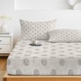thumbnail image 6 of Twin Sze Fitted Sheet Set - Polka Dot 2 Piece Bedding Sets 16" Deep Pocket Fitted Sheet with 1 Pillowcase, Grey Modern Geometric Vintage Spots Brushed Microfiber Hotel Luxury Bed Sheets, 6 of 9