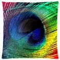 thumbnail image 1 of RYLABLUE Housse de Coussin Plumes de Paon Colorées 18x18 Pouces, 1 of 1