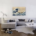thumbnail image 2 of ARTCANVAS The Great Wave off the Coast of Kanagawa 1829 Canvas Art Print by Katsushika Hokusai - Size: 40" x 26" (0.75" Deep), 2 of 9