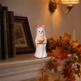 thumbnail image 6 of Gradient Resin Ghost Figurine Assorted Styles Freestanding Desktop Ornament With Bow Witch Hat Snack Detail For Halloween Shelf Office Indoor Seasonal Home Decor.C, 6 of 7
