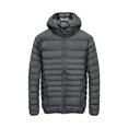 thumbnail image 2 of qafoshin Men's Padded Winter Jacket Warm Thickened Solid Long Sleeve Coat Trendy Casual Hooded Outerwear with Side Zip Pockets, 2 of 6