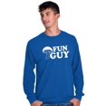 thumbnail image 4 of Fun Guy Fungi Mushroom Nerdy Geeky Men's Big & Tall Long Sleeve Graphic Tee Brisco Brands 3X, 4 of 5