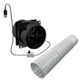 thumbnail image 2 of Wall Exhaust Fans Tree Houses Extractor Extractor Fan for Window Attic Office Dual Fan 3M Tube, 2 of 8