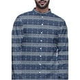thumbnail image 4 of Atasi Kurta à Manches Longues Imprimé, Boutonné, Asymétrique, Kurta de Designer pour Garçons, 4 of 5