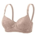 thumbnail image 3 of ATOYSOY Bralettes for Women Lace Bras Wireless Beautiful Back Underwear Comfy Bra No Padded (Khaki,L), 3 of 6