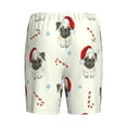 thumbnail image 7 of Daiia Christmas Pug Dog Mens Woven Stretch Pajama Short,Short Pajama Pants-3X-Large, 7 of 7