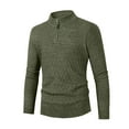 thumbnail image 4 of Utoimkio 2023 Turtleneck Sweaters for Men Lightweight Long Sleeve Casual Loose Knitted Undershirt Half Zip Pullover Sweaters Thermal Solid Tops, 4 of 6