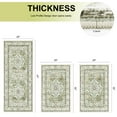 thumbnail image 5 of Findosom 3pcs Kitchen Rugs Set,Washable Boho Farmhouse Kitchen Mats for Floor,Non Slip Kitchen Floor Mat Carpet Runner Rugs for Entryway Hallway Laundry Home Decor 20"x32"+20"x32"+20"x47" Green, 5 of 8