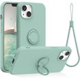thumbnail image 1 of Compatible con funda para iPhone 13, silicona con soporte de soporte de 360 ​​​​ring (soporte magnético para automóvil) Paño de microfibra de seda suave Diseñado con cobertura total, 1 of 5