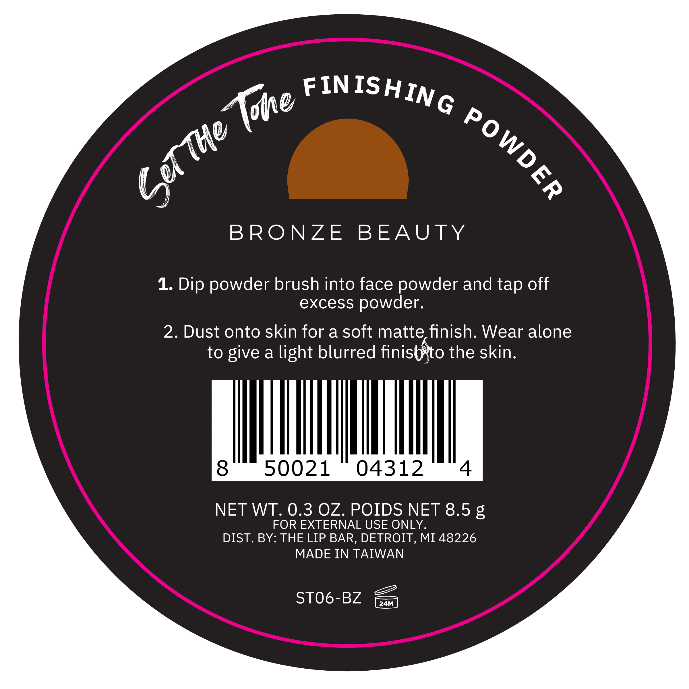 The Lip Bar Set the Tone Finishing Powder, Bronze Beauty