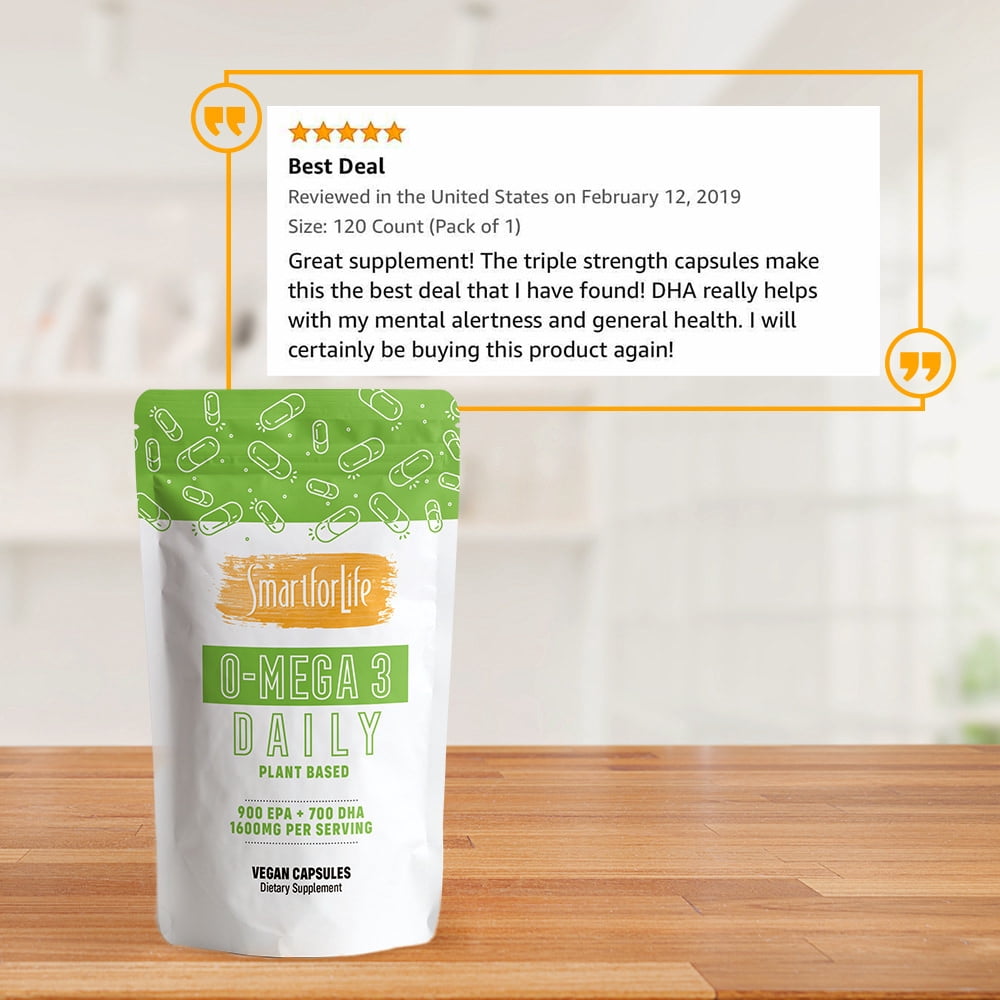 Smart for Life Plant Based O-mega3 180 Ct