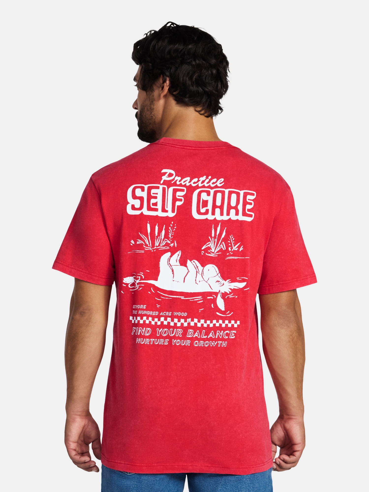 Winnie the Pooh, Men's & Big Men's Valentine's Day Graphic Tee, Eeyeore, Sizes XS-3XL