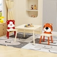 thumbnail image 2 of Kids Table and 2 Chairs Set, PAPROOS 3-Piece Wooden Table and Chairs Set for Toddler, Activity Table Play Table Study Table for Kids, Bear & Tiger Set for Playroom, Classroom, 2 of 10