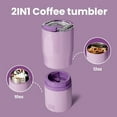 thumbnail image 3 of BOTTLE BOTTLE Stainless Steel Tumblers with Handle, Insulated Tumblers with 2 Lids, 22oz 2IN1 Coffee Cup for Home Office and Party, Travel Cups for Woman and Man as Gifts Purple, 3 of 7