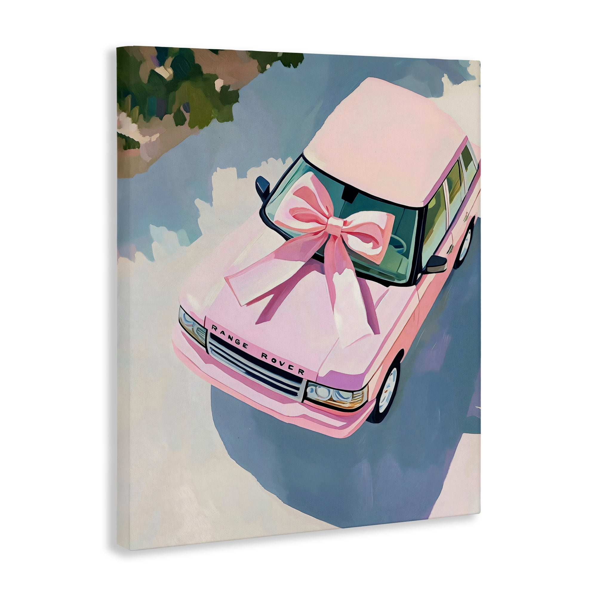 Stupell Industries Pink Luxury Rover with Ribbon Canvas Wall Art, design by The Prints Vibe