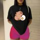 thumbnail image 3 of Playera Blusa De Capybara Comiendo Un Huevo Estrellado Capibara Ropa Para Mujer Divertida Color Negro Talla Grande Marca Emil SaEs, 3 of 4