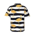 thumbnail image 3 of Kll Men'S Hawaiian Shirt Short Sleeve Button Down Beach Shirts-Gold Flamingo, 3 of 8