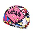 thumbnail image 2 of LJNYFDC Bathing Hat Breathable Fabric Swimming Hat Exquisite Pattern High Elastic Quick Dry Tear resistant Protective Polyester Unisex Print Swimming, 2 of 7