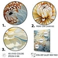 thumbnail image 3 of Designart "Simply Beige And Muted Blue Mums In Bloom V" Mums Floater Framed Wall Decor, 3 of 5