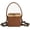 Brown, variant on CoCopeaunts Top Handle Handbag for Women Locking Clutch Crossbody Bag with Chain Casual Commuter Bag Box Evening Bags for Party