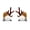 White 2, variant on Reindeer Antler Hair Clips, 2 Pair Set Cute Pinecone Pom Pom Reindeer Antler Alligator, for School, Travel, Red