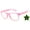Pink / Clear, variant on Retro Sunglasses - Glow in the Dark Pink Frame / Clear Lens