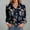 Black, variant on Womens Casual Button Down Shirts Novelty Trendy Floral Print Long Sleeved Collared Blouses Relaxed Fit Casual Outfit Tunic Tops