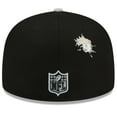 thumbnail image 4 of Men's New Era Black/Gray Las Vegas Raiders NFL x Staple Collection 59FIFTY Fitted Hat, 4 of 6