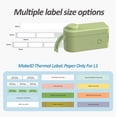 thumbnail image 3 of MakeID Label Makers Machine with Tape, Portable Bluetooth Label Printer for Office Home Edit Organization Multiple Templates Fonts Customizable Typewriter Compatible with Android iOS Labeler, Green, 3 of 9